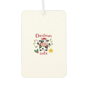 Cow Christmas Cutie Cows Christmas T-Shirt (6) Car Air Freshener