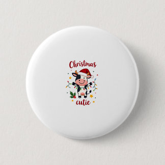 Cow Christmas Cutie Cows Christmas T-Shirt (7) 6 Cm Round Badge