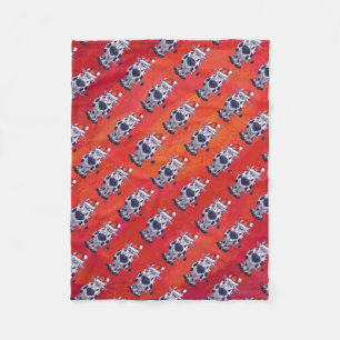 Cow Christmas Fleece Blanket