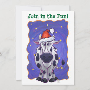 Cow Christmas Invitation