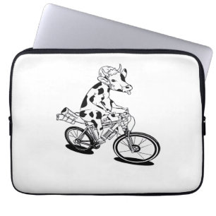 Cow Christmas Lights Ugly Christmas  Design Funny  Laptop Sleeve