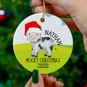 Cow Christmas Ornament for Kids