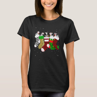 Cow Christmas Socks Costume Merry Xmas T-Shirt