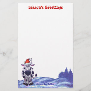 Cow Christmas Stationery