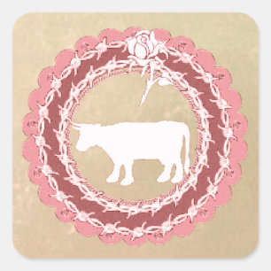 Cow Christmas Sticker
