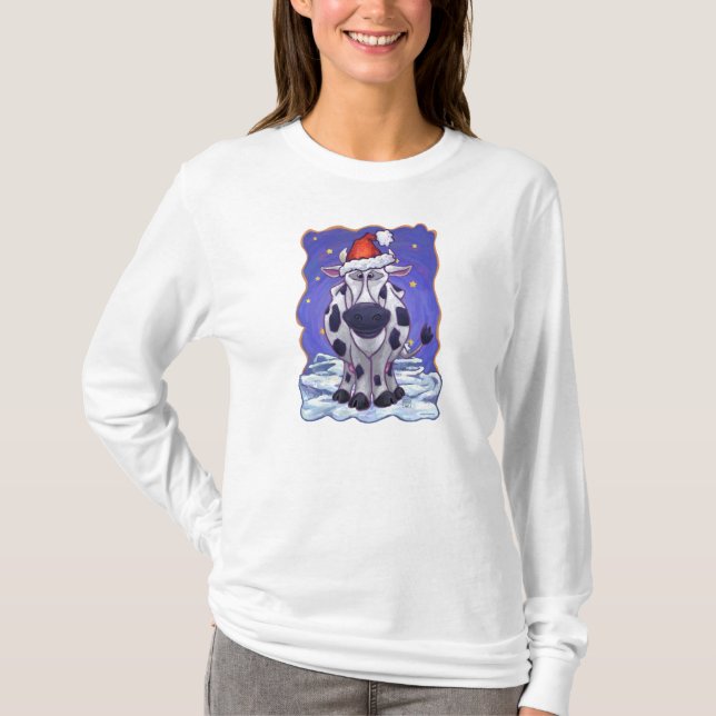 Cow Christmas T-Shirt (Front)