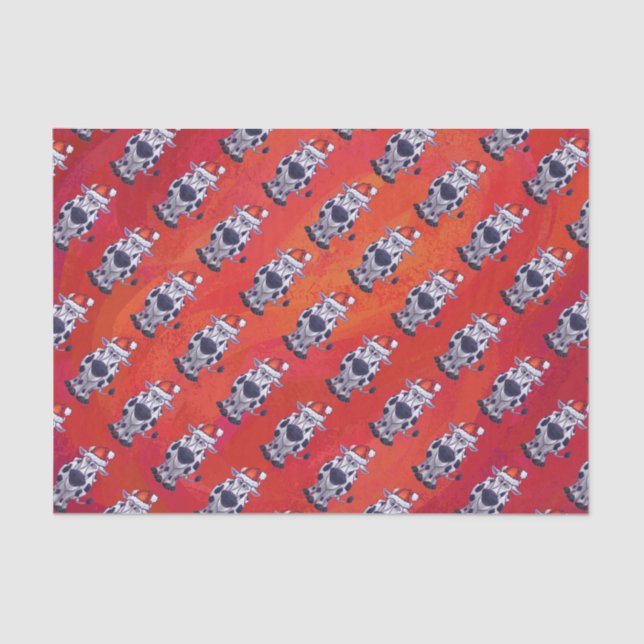Cow Christmas Tissue Paper (Front)