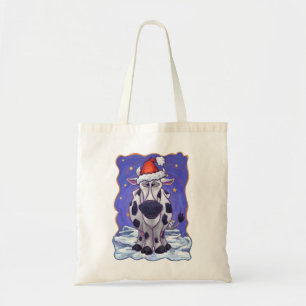 Cow Christmas Tote Bag