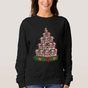 Cow Christmas Tree Funny Cow Lover Cow Xmas Sweatshirt
