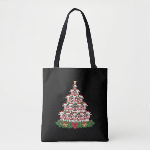 Cow Christmas Tree Funny Cow Lover Cow Xmas Tote Bag