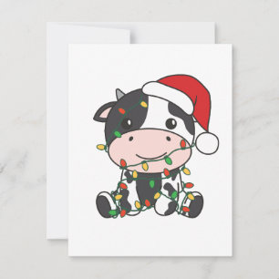Cow Christmas Winter Animals Holiday Cows Card