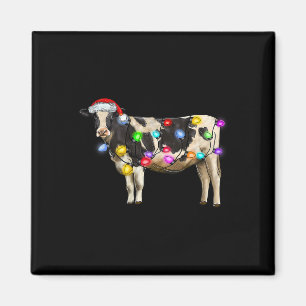 Cow Christmas Xmas Cow Reindeer Santa Hat Christma Magnet