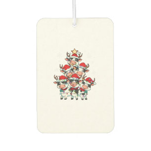 Cow Christmas Xmas Girls Boys Funny Santa  Car Air Freshener