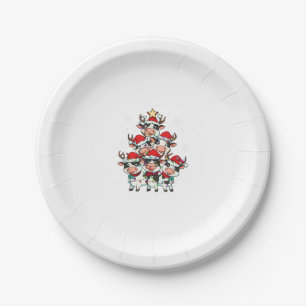 Cow Christmas Xmas Girls Boys Funny Santa Paper Plate
