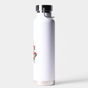 Cow Christmas Xmas Girls Boys Funny Santa  Water Bottle
