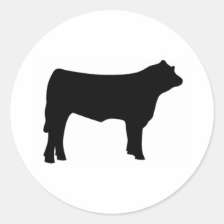 cow classic round sticker