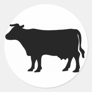 Cow Classic Round Sticker