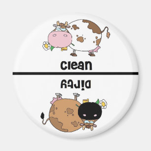 Cow Clean Dirty Dishwasher Magnet