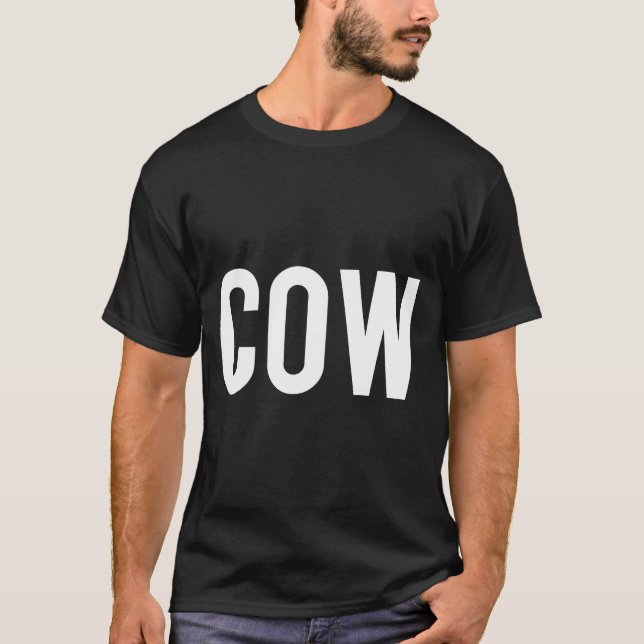 Cow -Cool Moo Animal Fan Funny Cheap Tee (Front)