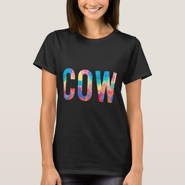 Cow -Cool Moo Animal Fan Funny Cheap Tee - Paintin (Front)