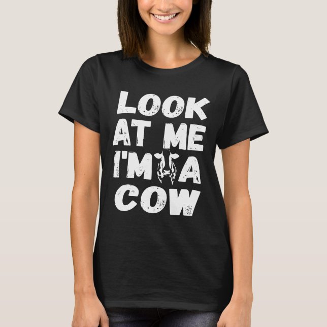 Cow Costume Group Easy Outfit For Halloween Cute T T-Shirt (Front)
