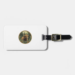 Cow Cottagecore Floral Cow Luggage Tag
