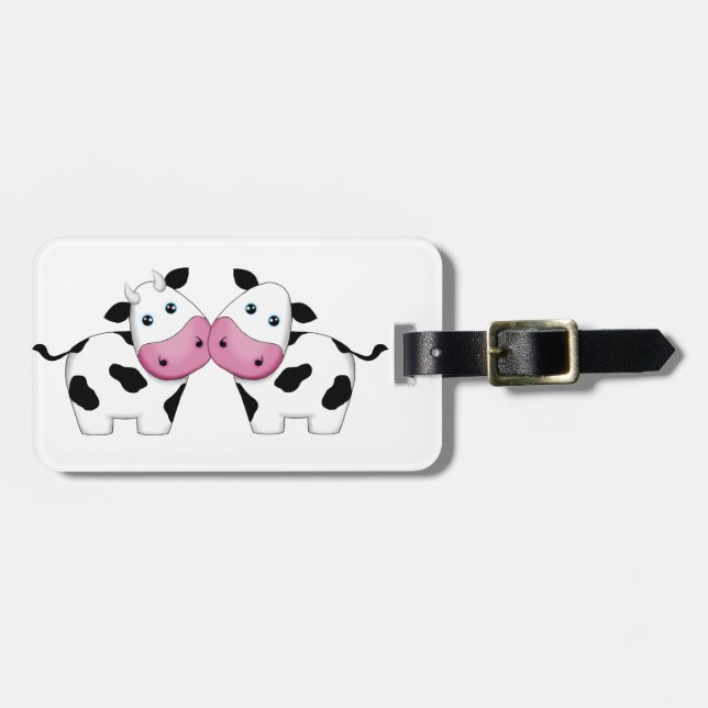 Cow Couple Luggage Tag (Front Horizontal)