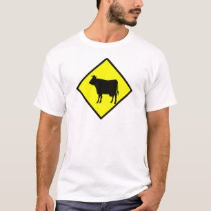 Cow Crossing Sign T-Shirt