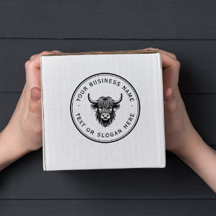 cow   Custom Business Logo Large  Rubber Stamp