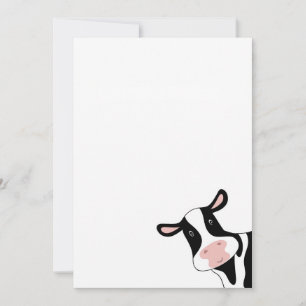 Cow, cute cow, animal invitation