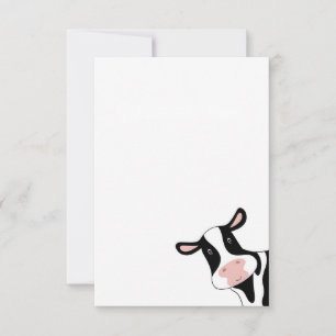 Cow, cute cow, animal thank you card