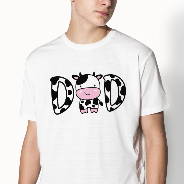 Cow Dad Cow-Themed Birthday Party T-Shirt (Creator Uploaded)