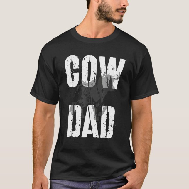 Cow Dad Farmer T-Shirt (Front)