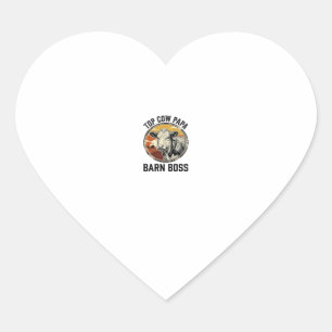 Cow Dad Shirt Vintage Engraved Farm Father Graphic Heart Sticker