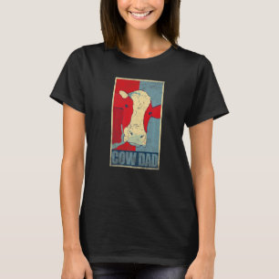 Cow Dad Vintage Dairy Farmer Cow Ranch Farming T-Shirt