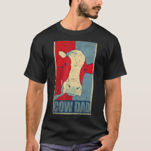 Cow Dad Vintage Dairy Farmer Cow Ranch Farming T-Shirt