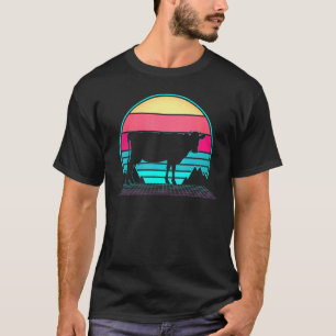 Cow Dairy Cattle Farmer Farm Retro Vintage 80s T-Shirt