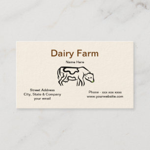 Cow Dairy Farm Business Card