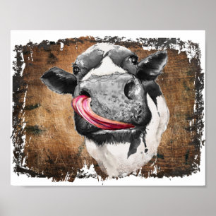 Cow Decoupage Print