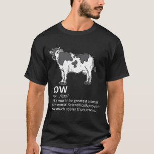 Cow  Definition Milk Dairy Cattle Farmer T-Shirt