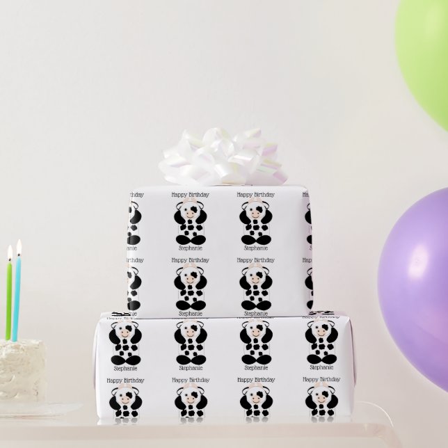 Cow Design Birthday Wrapping Paper (Party Gifts)