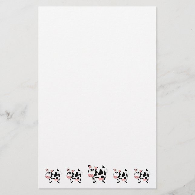 Cow Design Stationery (Front)