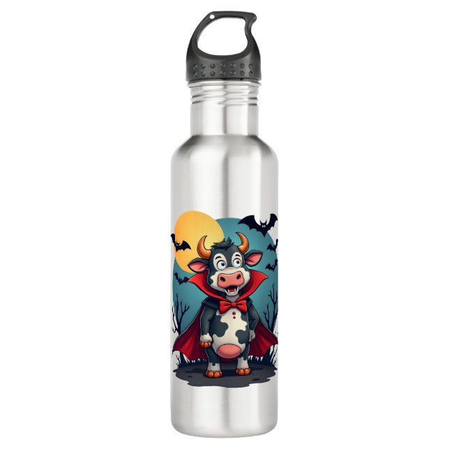 Cow Dracula Rises 710 Ml Water Bottle (Front)