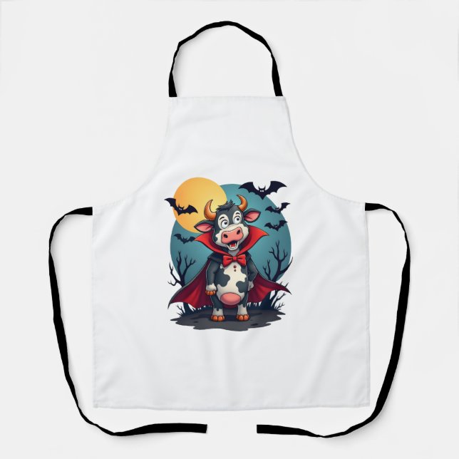 Cow Dracula Rises Apron (Front)
