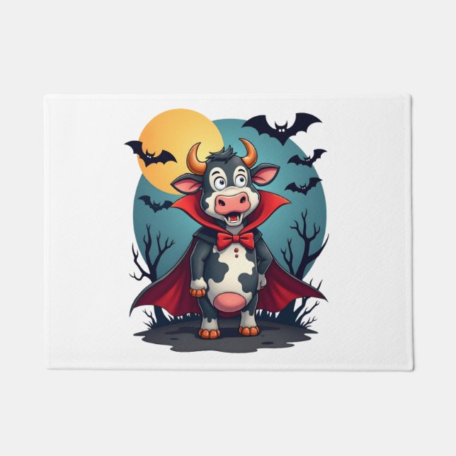 Cow Dracula Rises Doormat (Front)