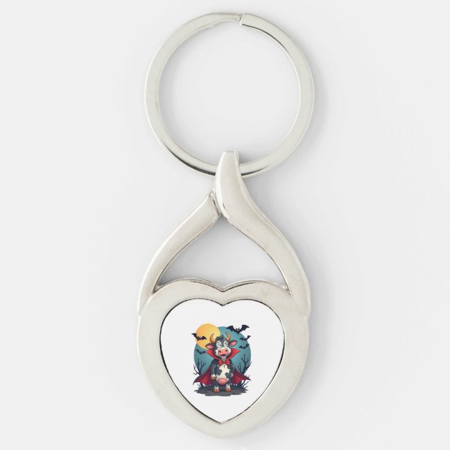 Cow Dracula Rises Key Ring (Front)