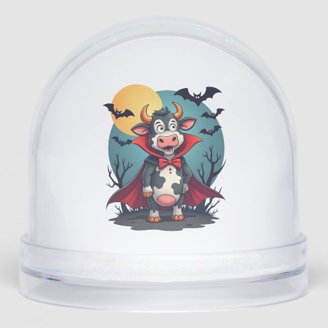 Cow Dracula Rises Snowglobe (Front)