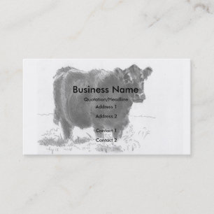 Cow Drawing Business Cards