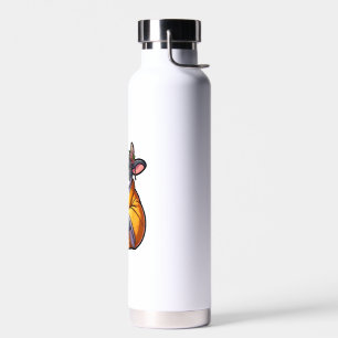 Cow Drinking Bubble Tea Japanese Kimono  Water Bottle