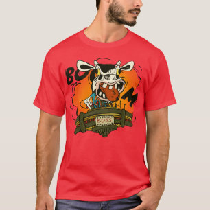 Cow driving a flying saucer with las vegas platean T-Shirt